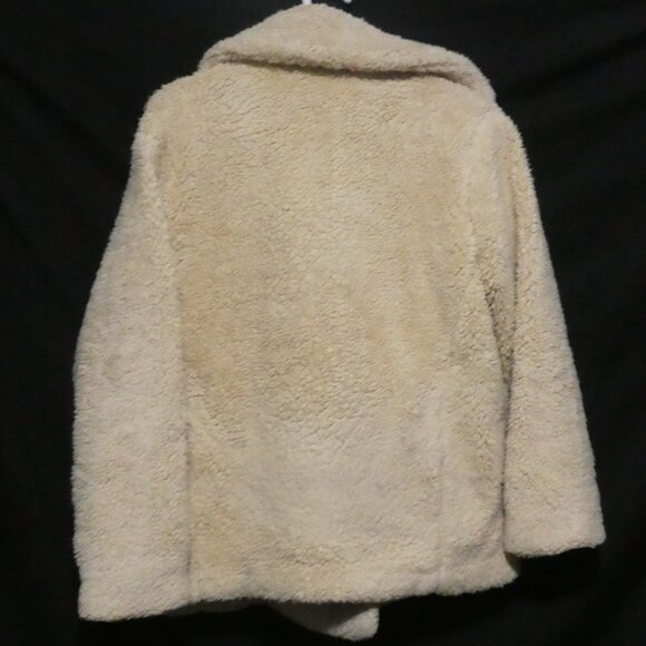 FREE PEOPLE | xs - extra small | Teddy - Furry Plush Double Breasted Pea Coat - Picture 2 of 16